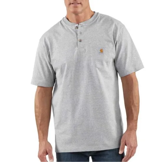 PR ONLY Carhartt K84 Men's  Loose Fit Heavyweight Short-Sleeve Pocket Henley T-Shirt