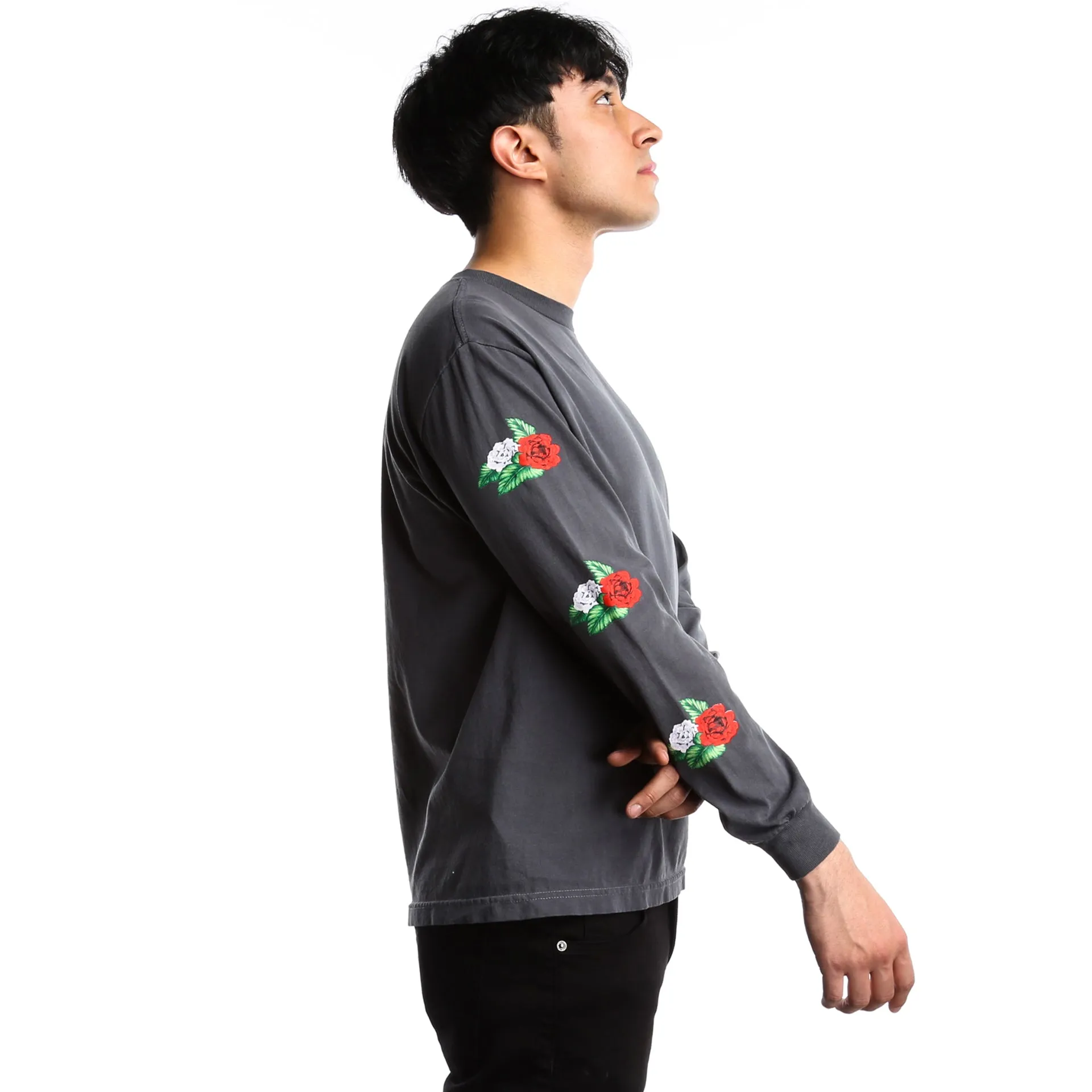 Primitive Dos Flores Over Dye L/S - Black