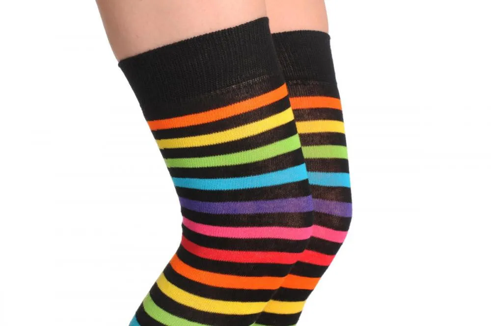 Rainbow & Black Stripes