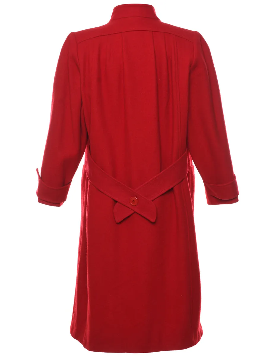 Red Wool Coat - L