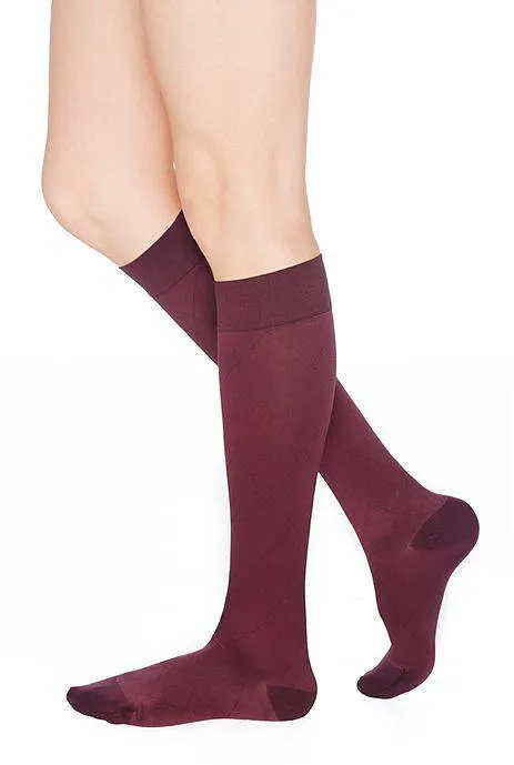 Rejuvahealth Opaque Diamond 15-20mmHg Compression Knee Highs