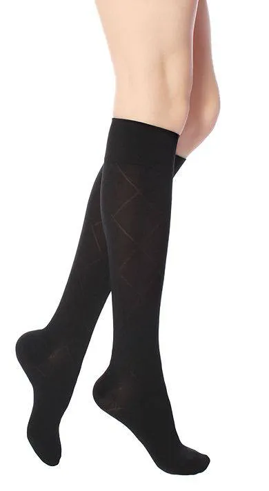 Rejuvahealth Opaque Diamond 15-20mmHg Compression Knee Highs