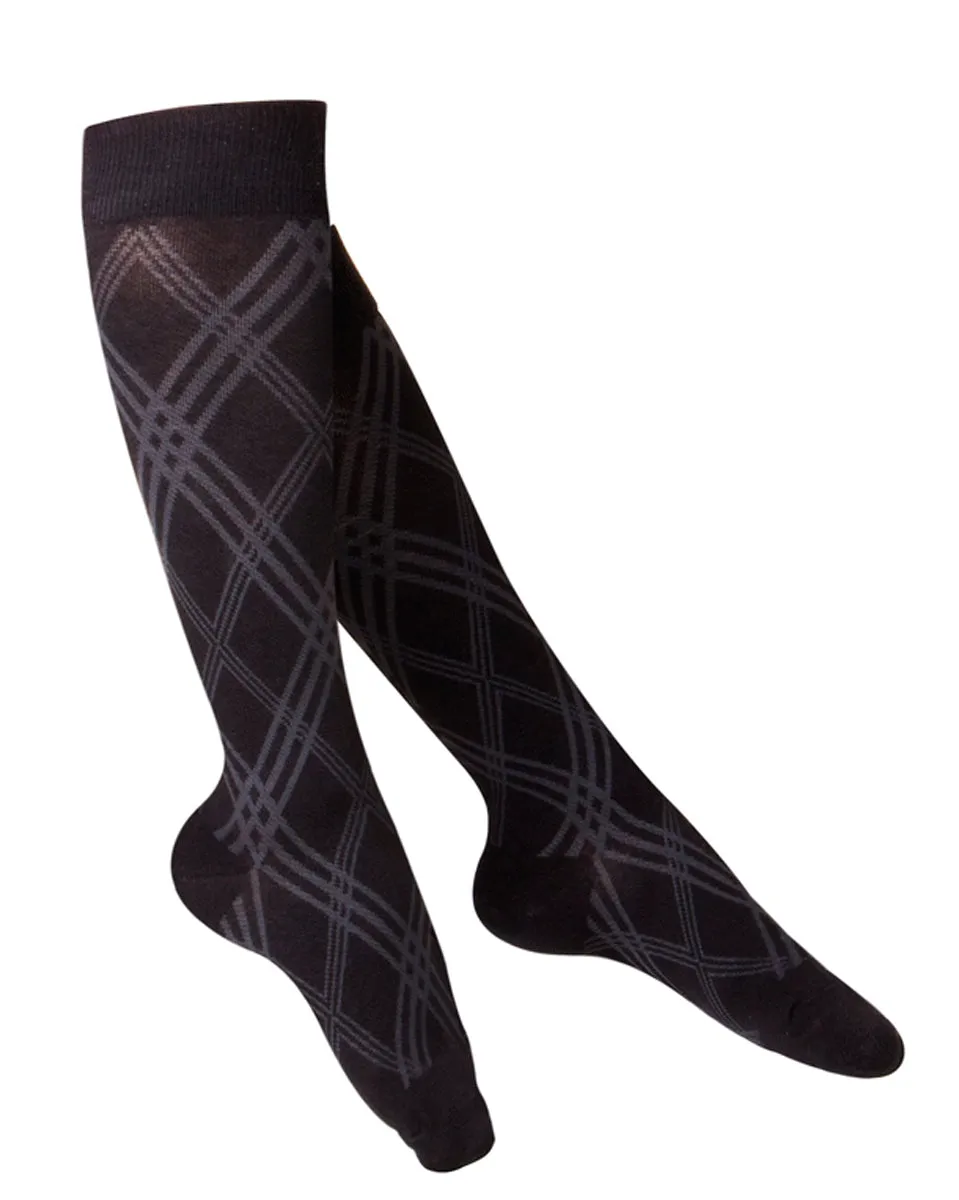 ReliefWear Touch Ladies' Argyle Pattern Knee Highs 15-20 mmHg