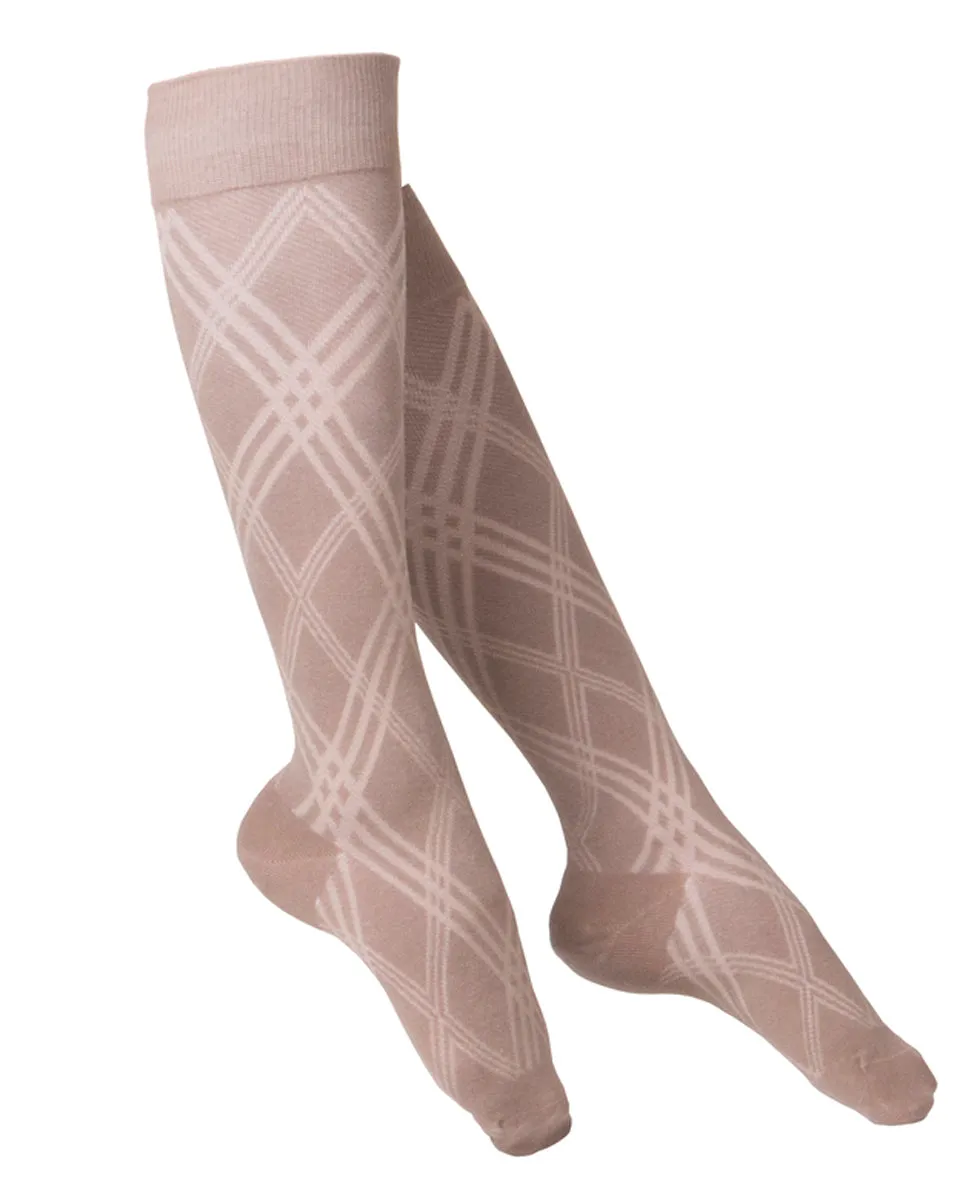 ReliefWear Touch Ladies' Argyle Pattern Knee Highs 15-20 mmHg