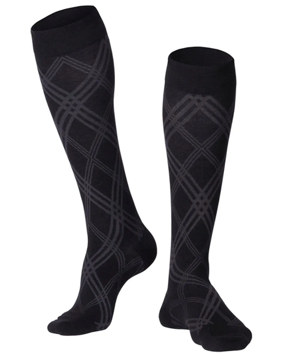 ReliefWear Touch Men's Argyle Pattern Knee Highs 15-20 mmHg