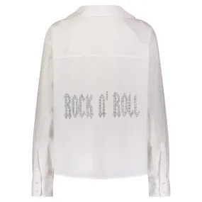 Rock n Roll White Button Down