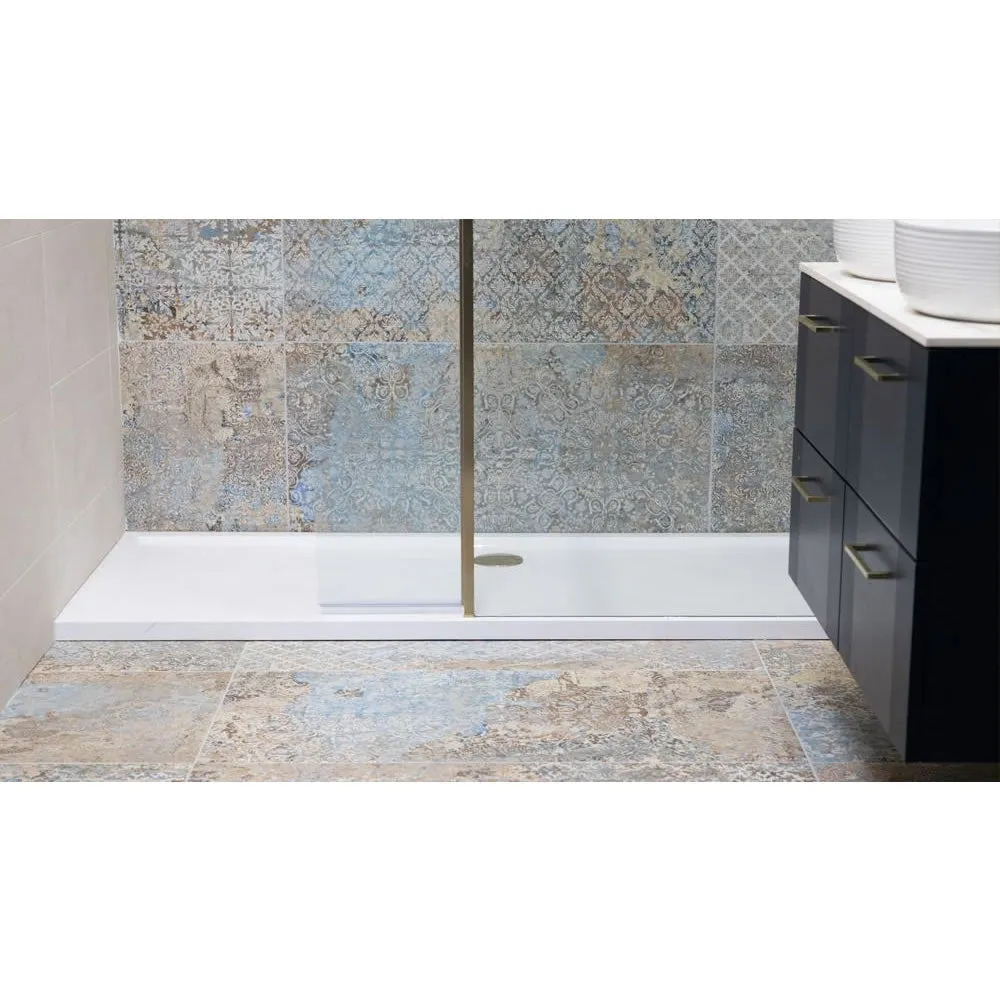 Roman Stone Solid Surface Anti Slip Shower Tray - 1200 x 800 x 40mm