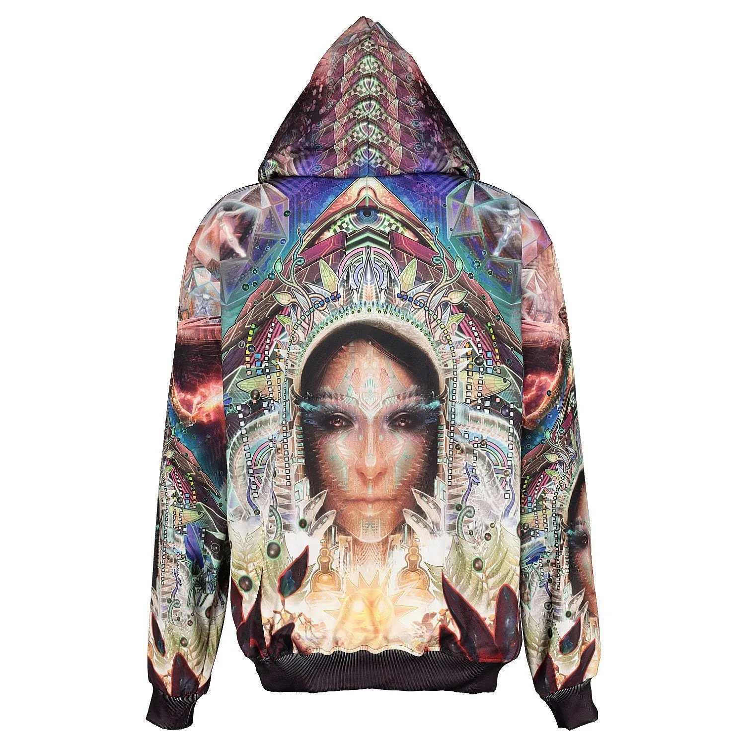 Sacred Geometry Hoodie | Fractal Hoodie | Psy Clothing | Festival Hoodie | Psychedelic Sweater | Eve (HD)