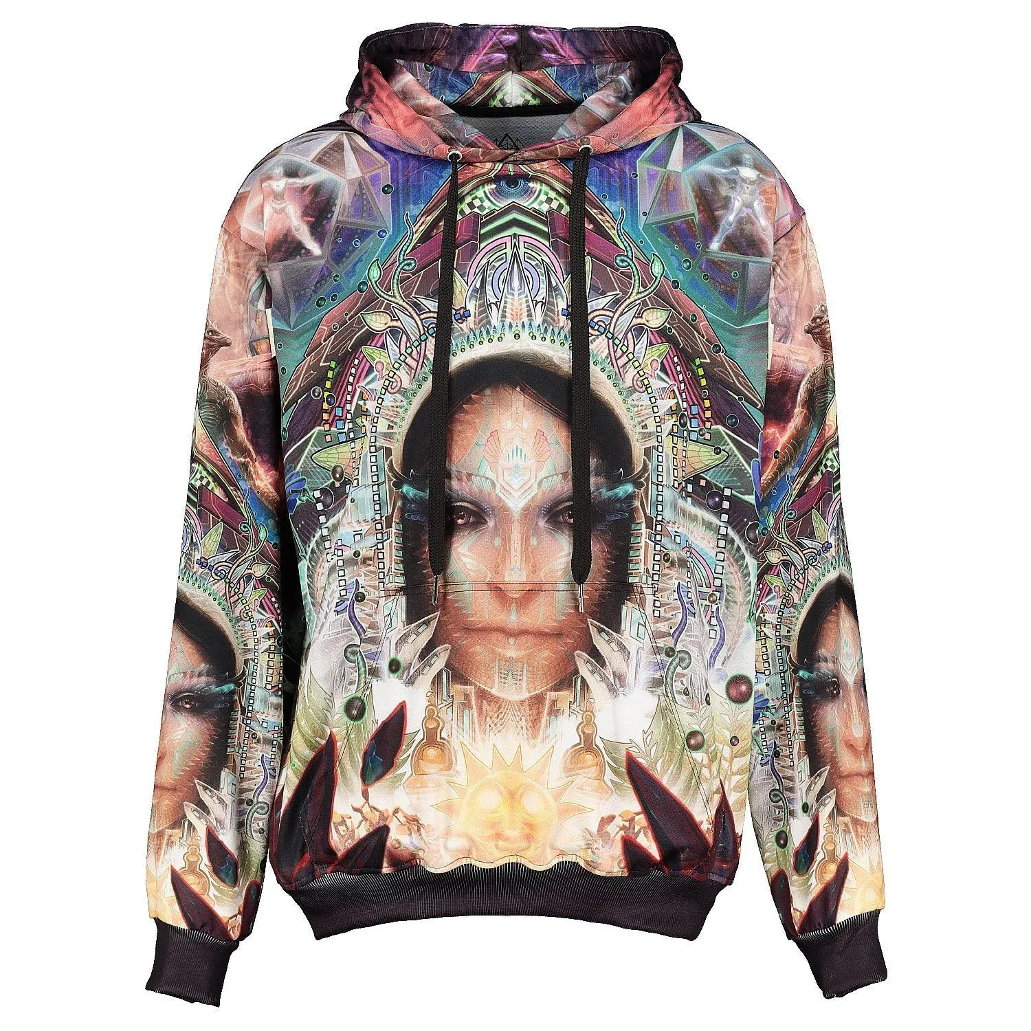 Sacred Geometry Hoodie | Fractal Hoodie | Psy Clothing | Festival Hoodie | Psychedelic Sweater | Eve (HD)