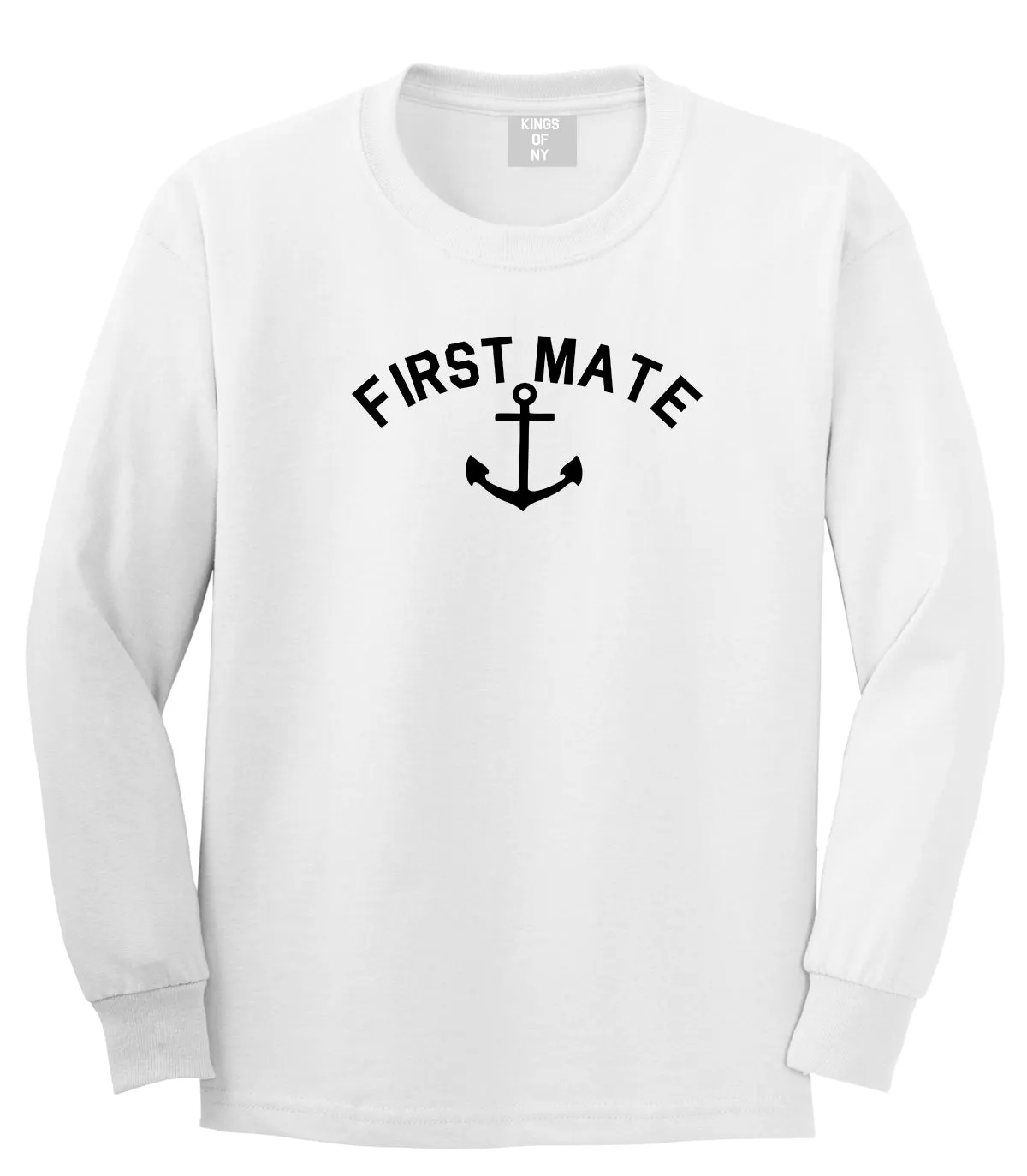 Sailing First Mate Anchor Mens Long Sleeve T-Shirt