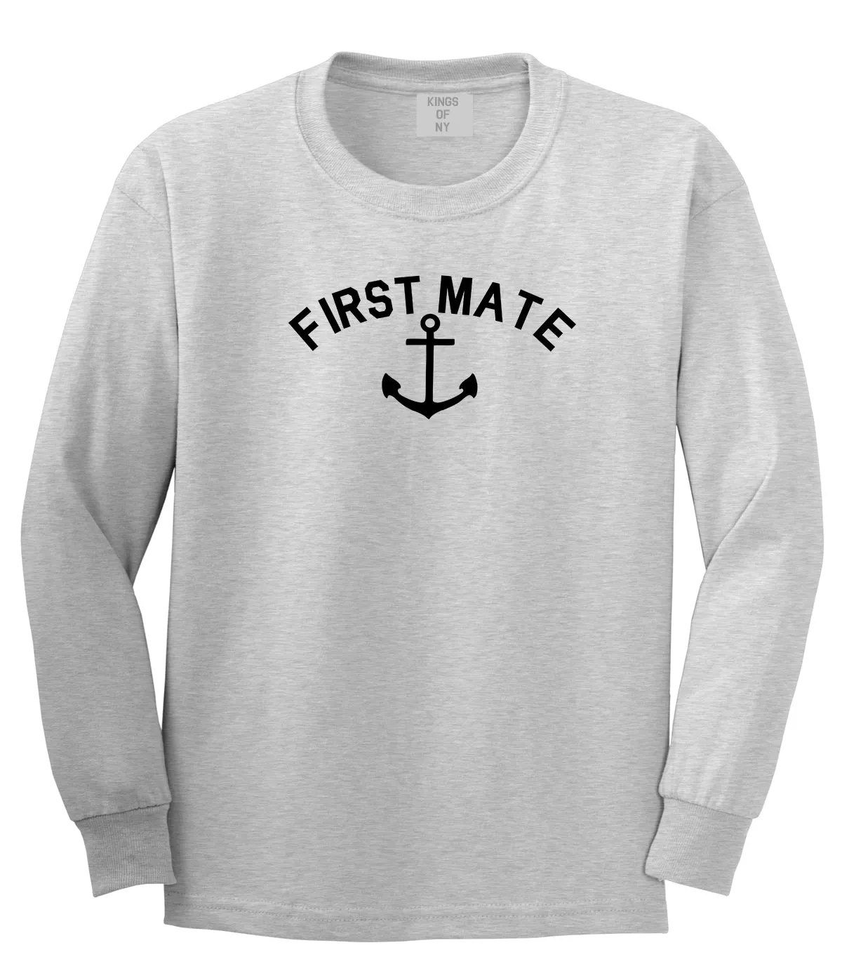 Sailing First Mate Anchor Mens Long Sleeve T-Shirt