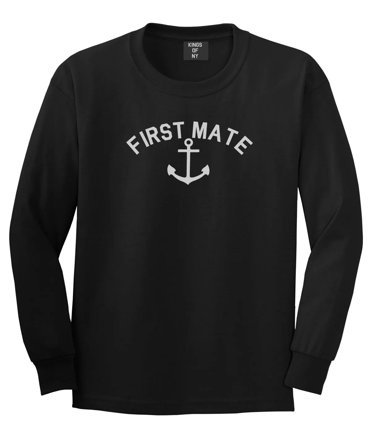 Sailing First Mate Anchor Mens Long Sleeve T-Shirt