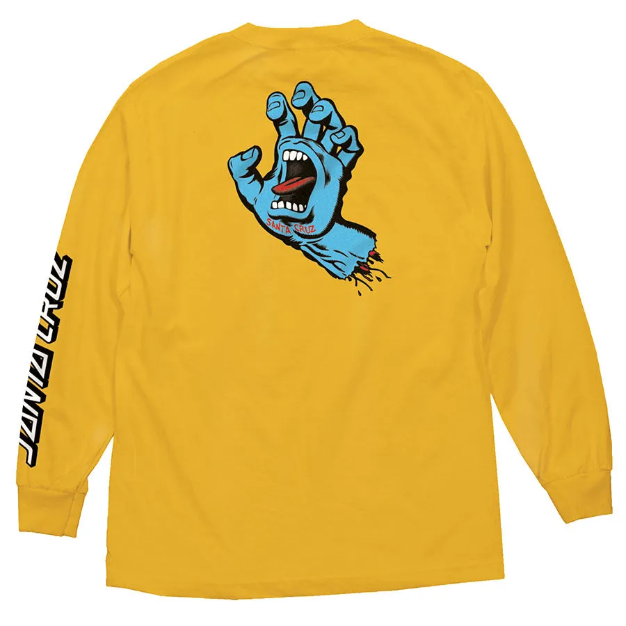 Santa Cruz Screaming Hand Long Sleeve T-Shirt Gold