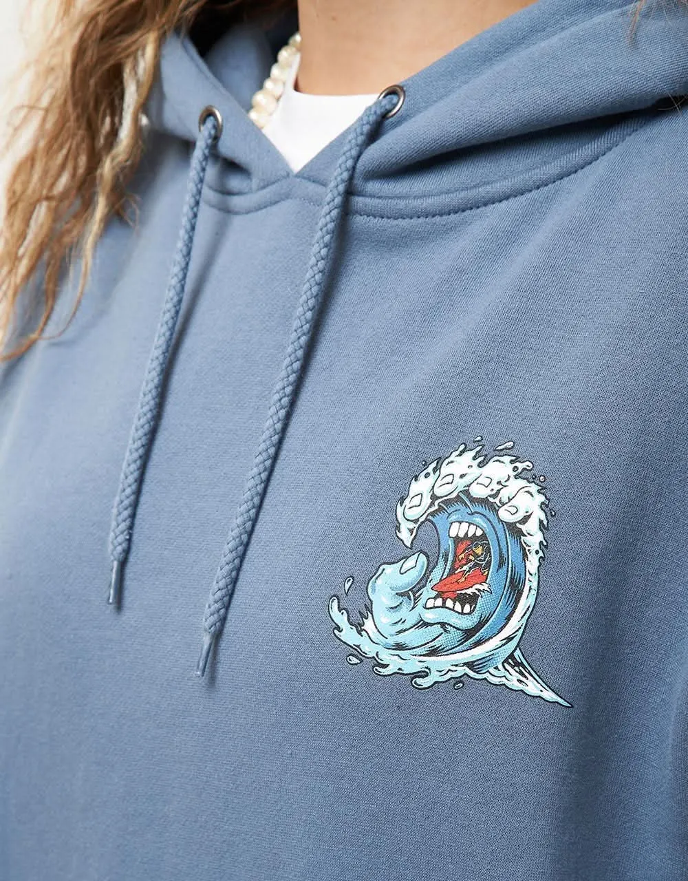 Santa Cruz Screaming Wave Pullover Hoodie - Dusty Blue