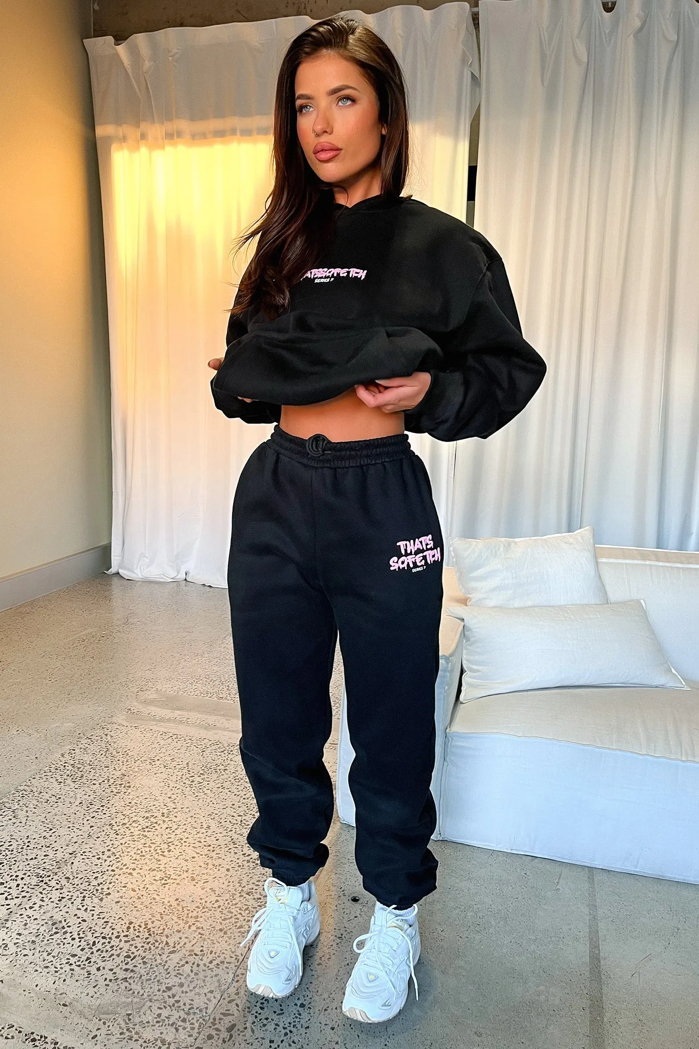 Series 7 Sweatpants - Black/Pink