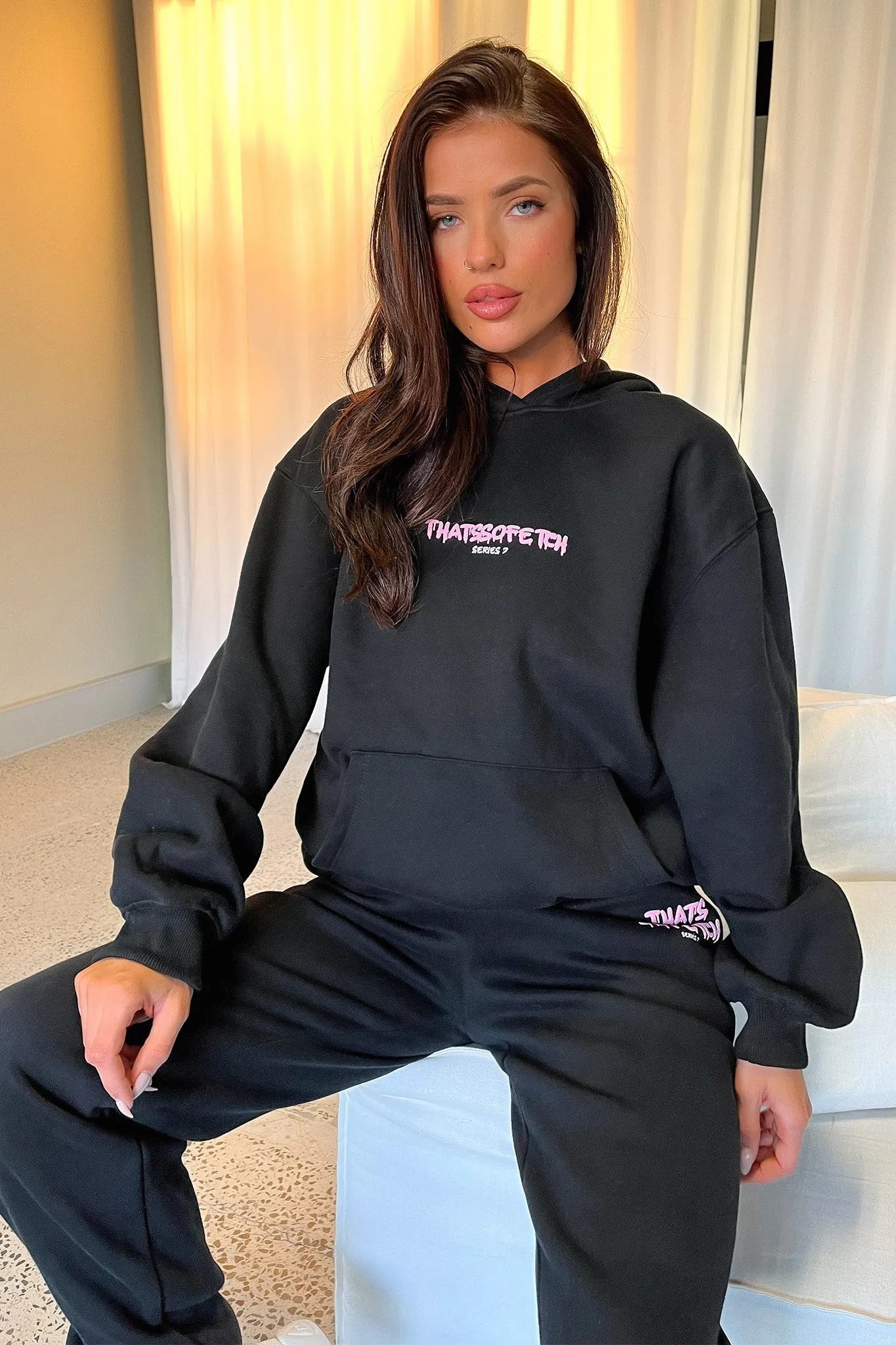 Series 7 Sweatpants - Black/Pink