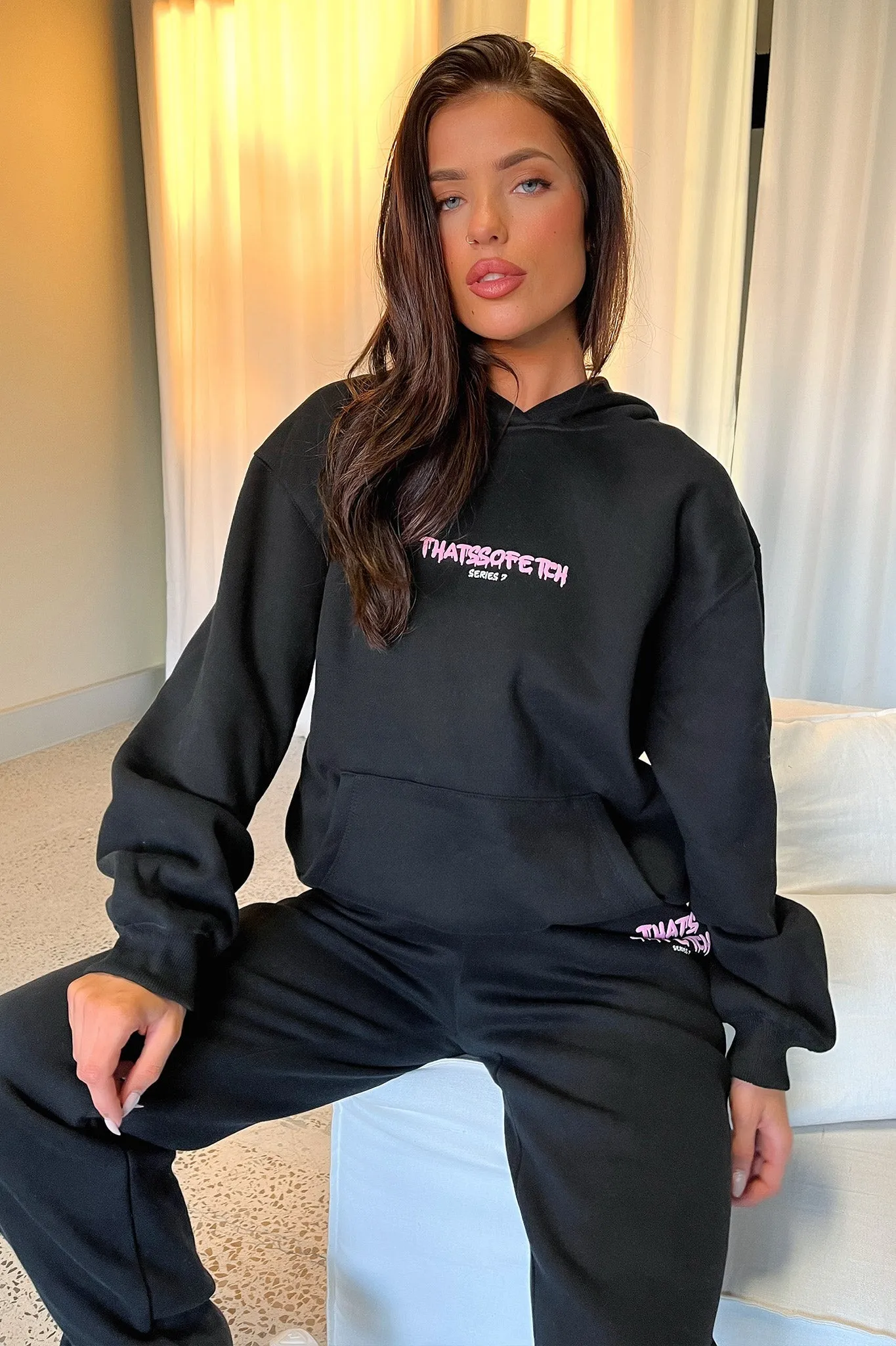 Series 7 Sweatpants - Black/Pink