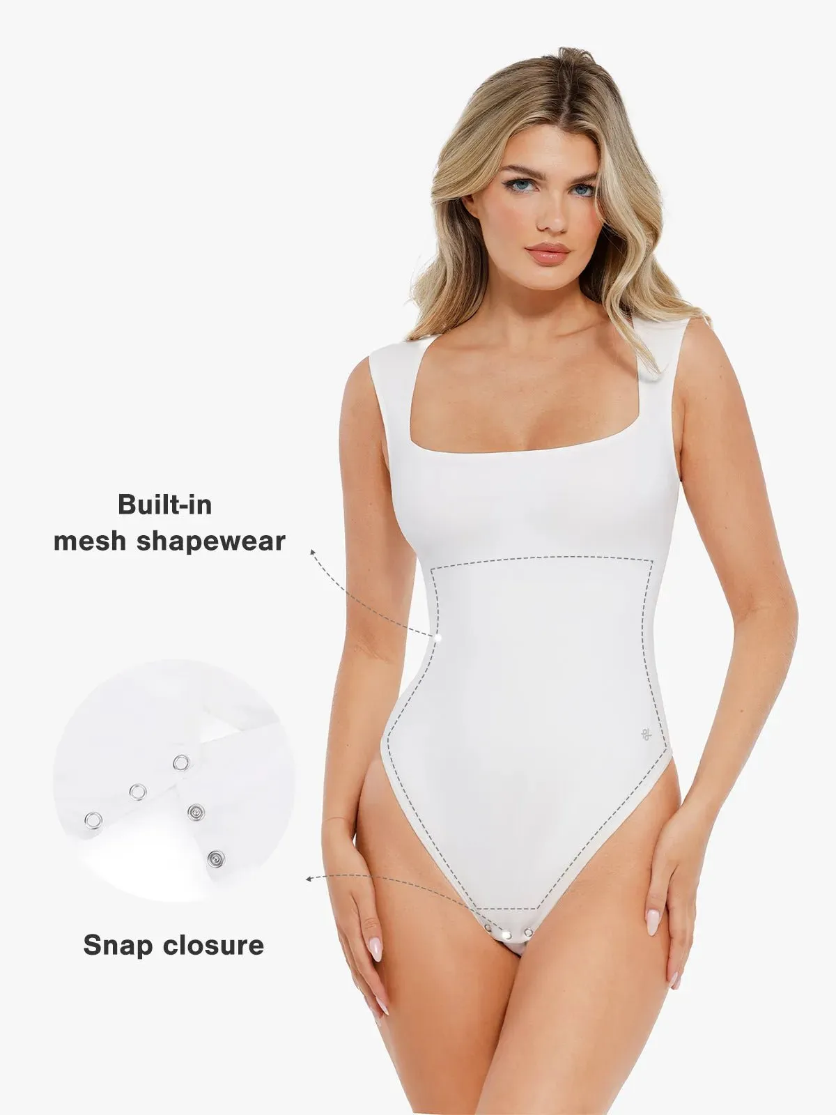 Shapewear Cloudsense Sleeveless Square Neck Bodysuit