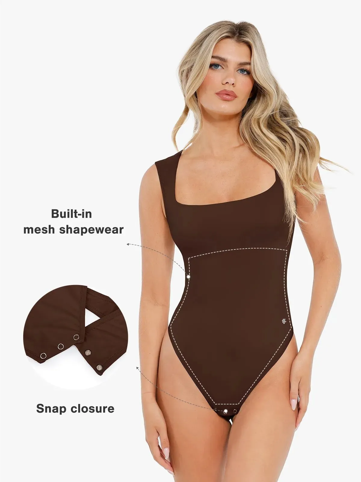 Shapewear Cloudsense Sleeveless Square Neck Bodysuit