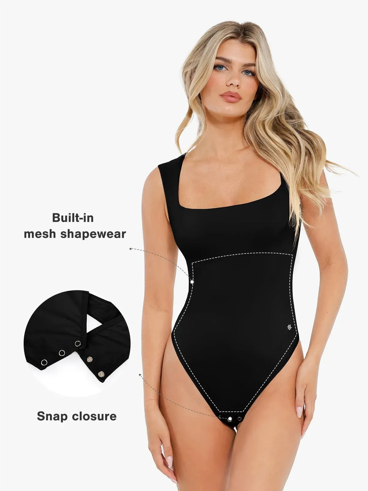 Shapewear Cloudsense Sleeveless Square Neck Bodysuit