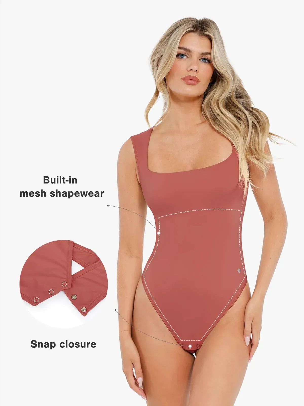 Shapewear Cloudsense Sleeveless Square Neck Bodysuit