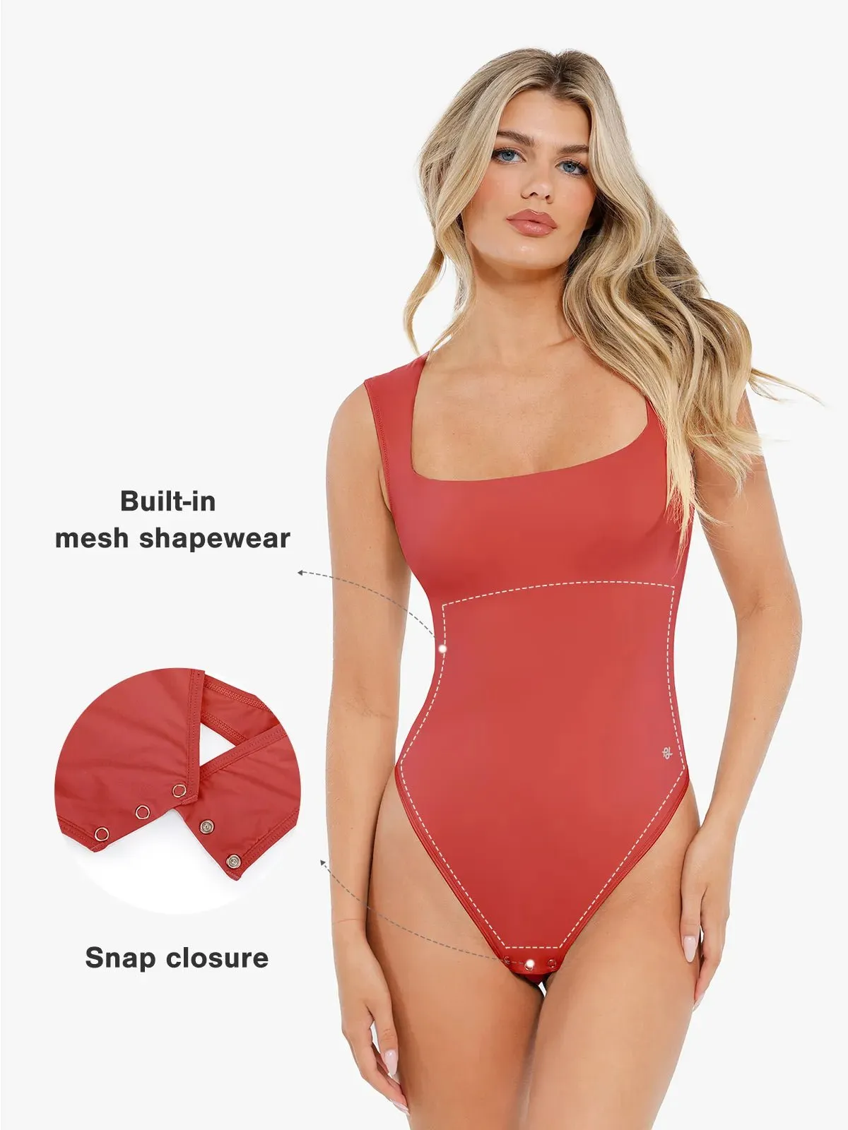 Shapewear Cloudsense Sleeveless Square Neck Bodysuit