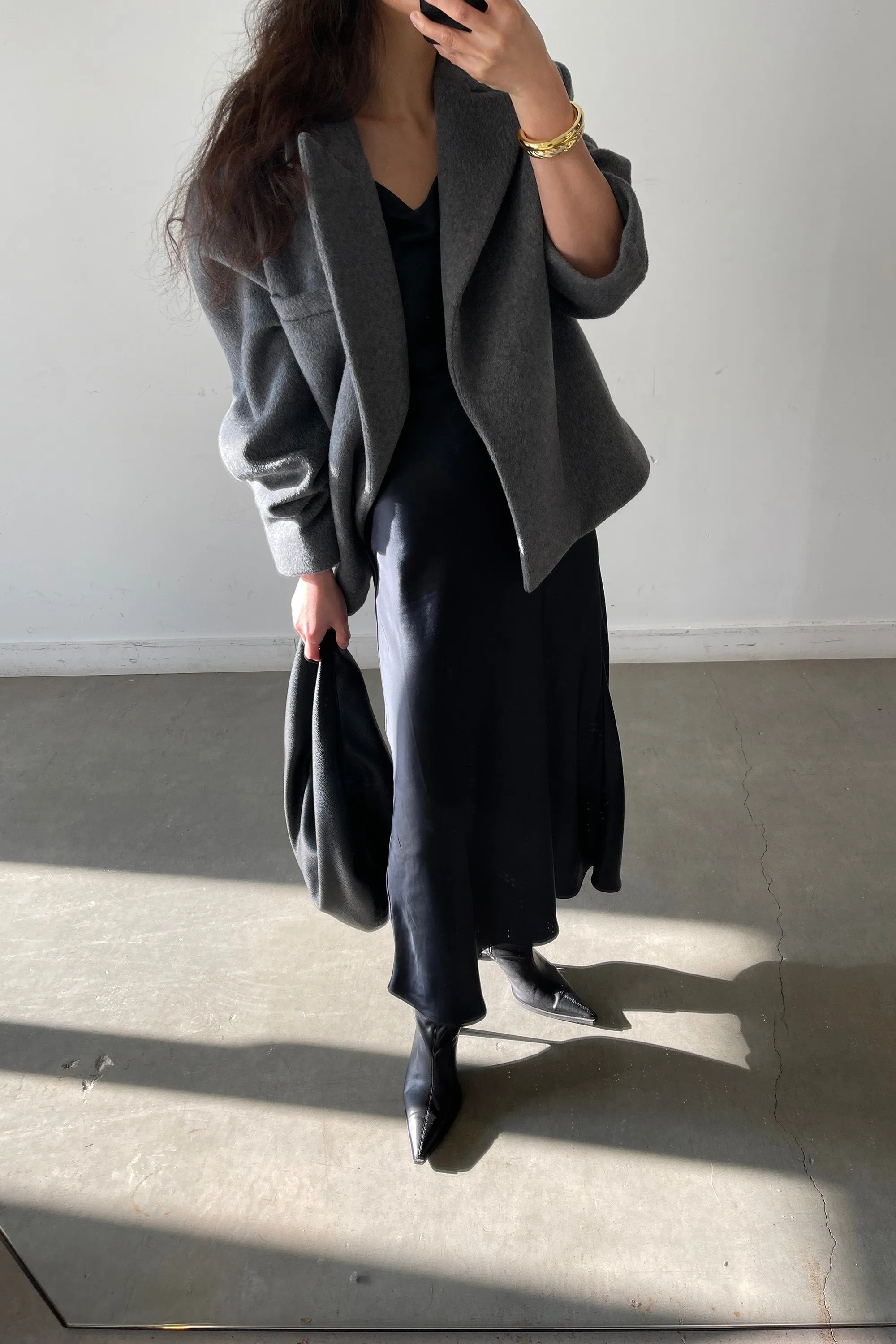 SHORT WOOL BLEND COAT