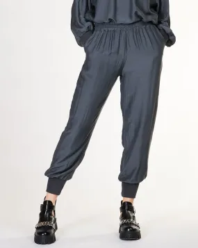 Silk Blend Elastic Jogging Pant