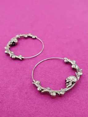 Skull Hoop Earrings