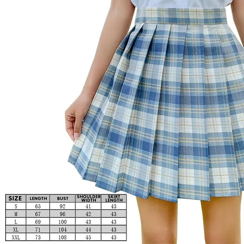 Slate Blue Plaid JK School Uniform Set