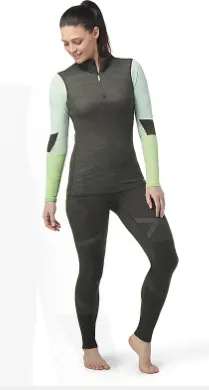 Smartwool: Women's Intraknit Thermal Merino Base Layer Colorblock 1/4 Zip