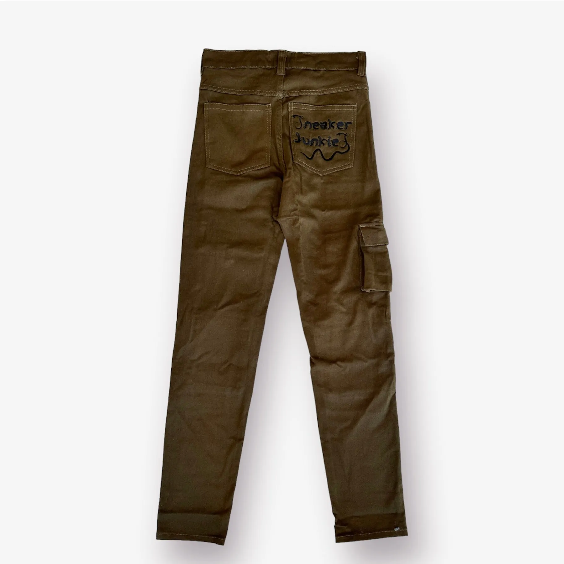 Sneaker Junkies Cargo Pants Snake Font Olive