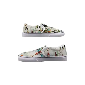 So#24 Men's Slip On Sneakers, abstract, print