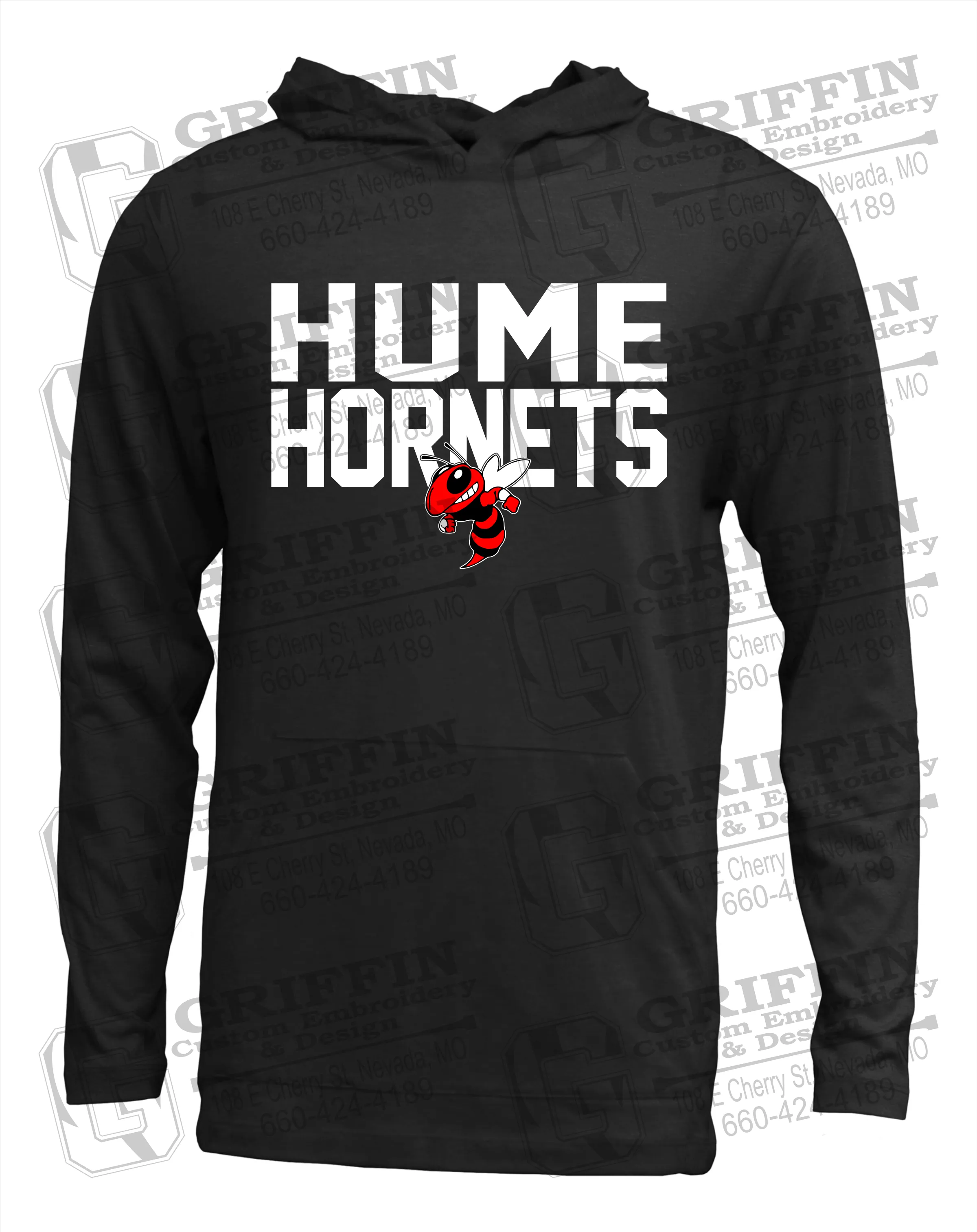 Soft-Tek T-Shirt Hoodie - Hume Hornets 23-F