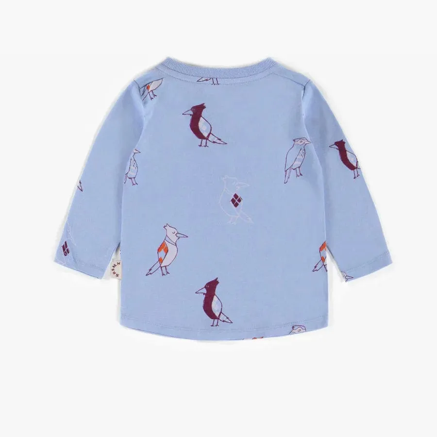 Souris Mini Baby Patterned T-shirt - Pale Blue