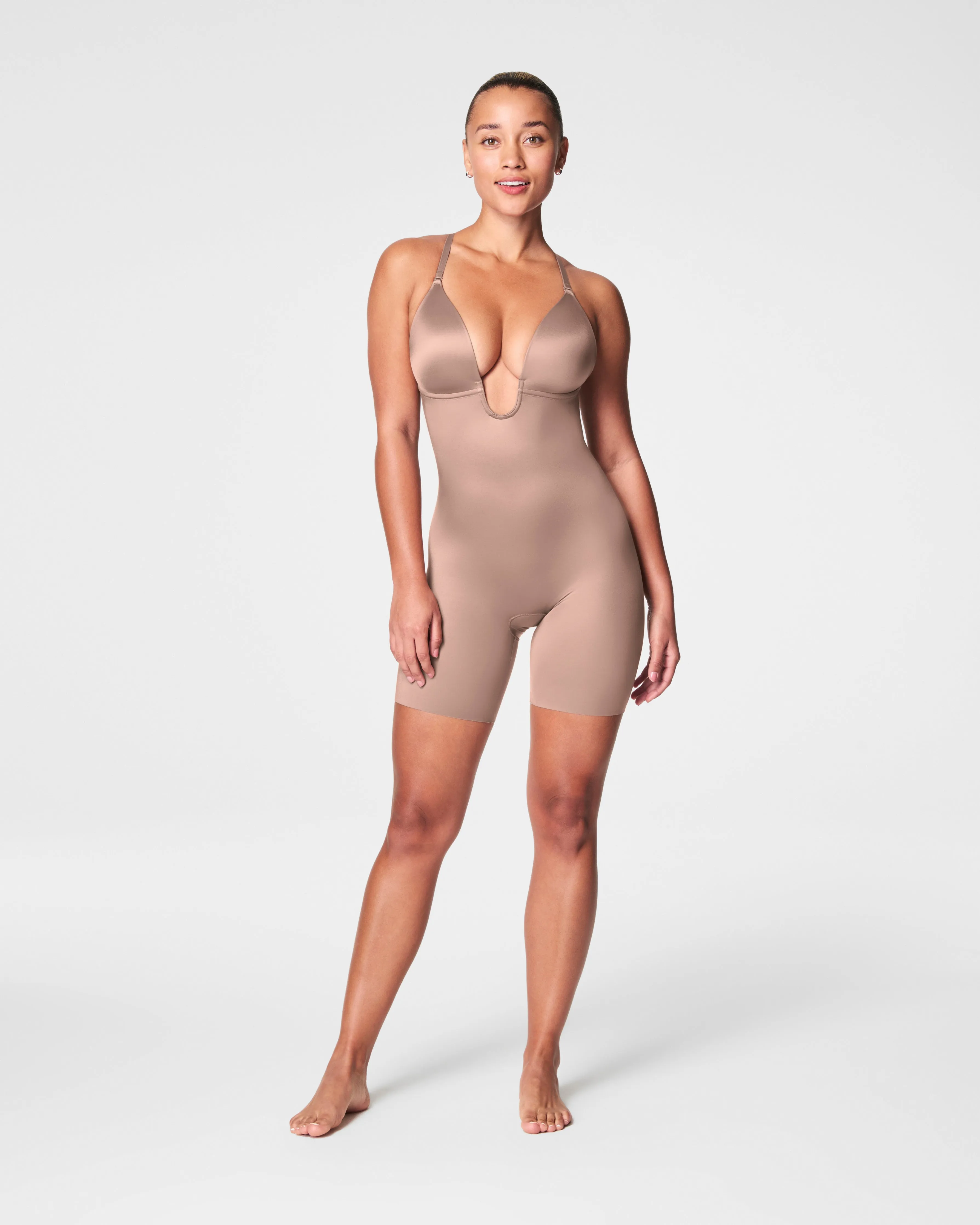 SPANXshape™ Suit Your Fancy Plunge Low-Back Mid-Thigh Bodysuit