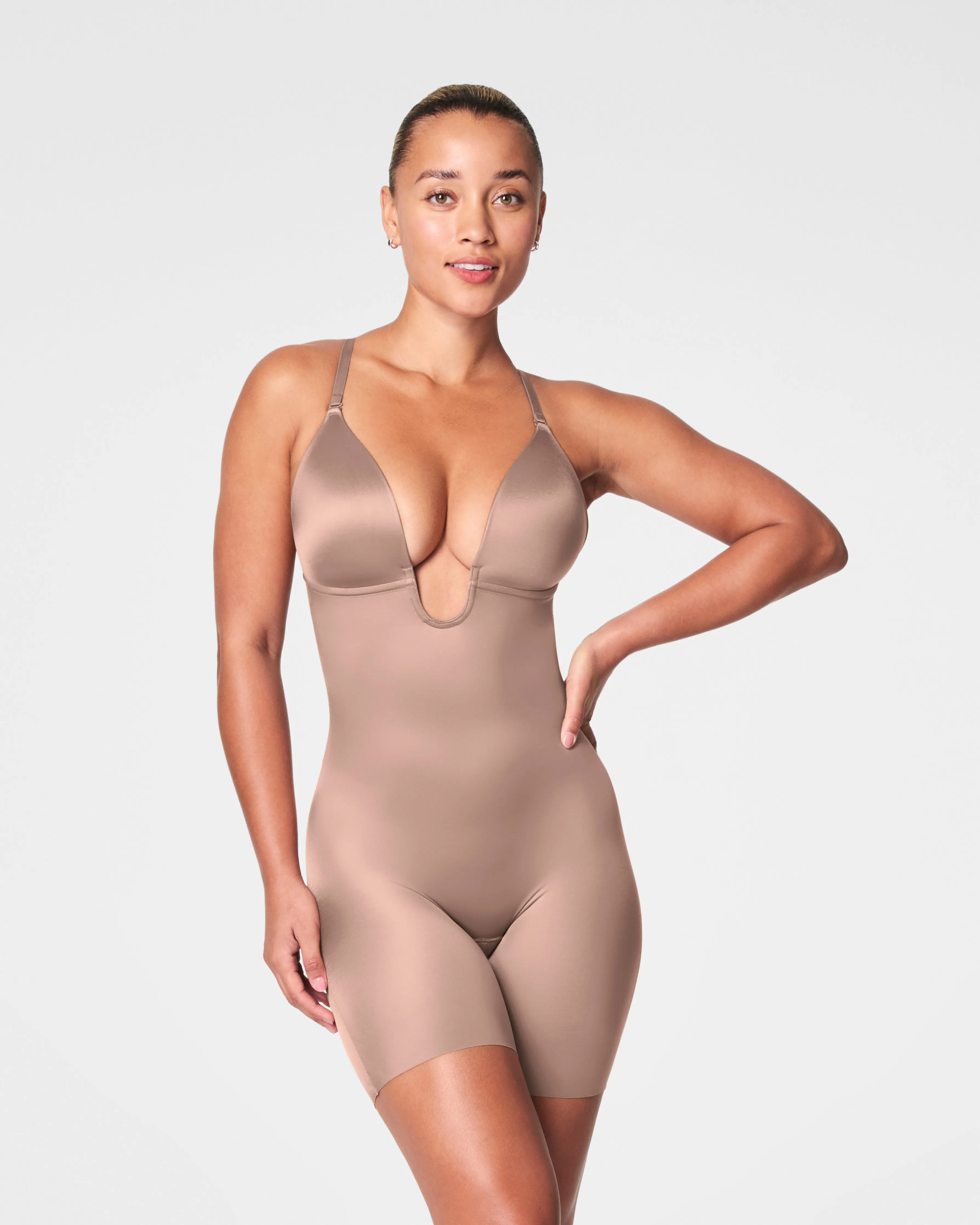 SPANXshape™ Suit Your Fancy Plunge Low-Back Mid-Thigh Bodysuit