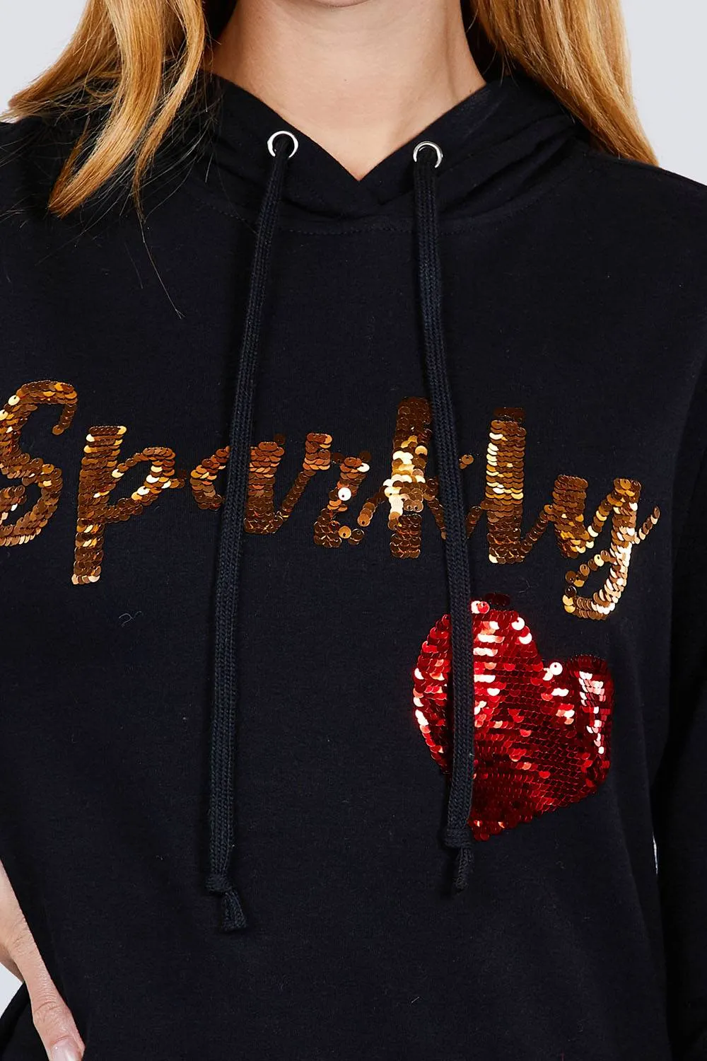 Sparkly Sequins Hoodie Pullover