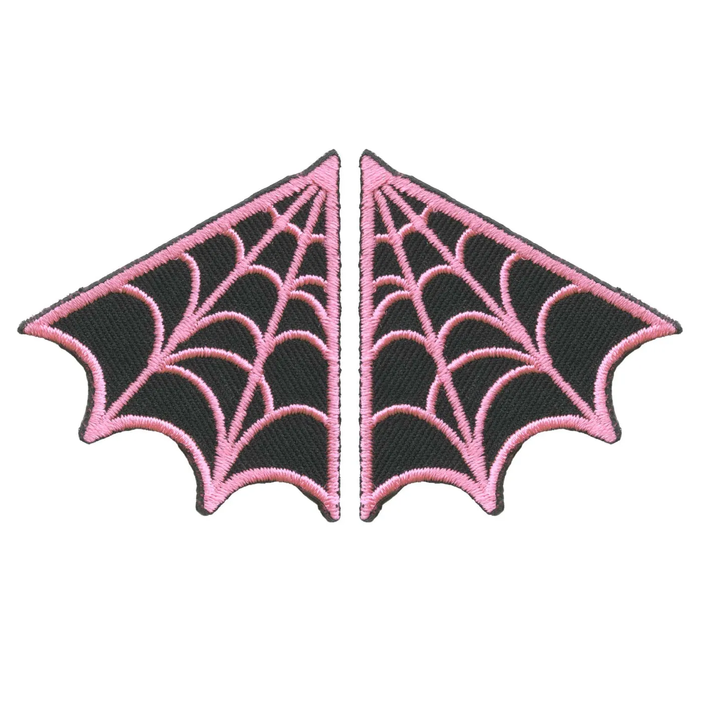 Spiderweb Collar Points Patch Set - Black & Pink