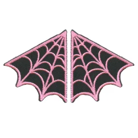 Spiderweb Collar Points Patch Set - Black & Pink