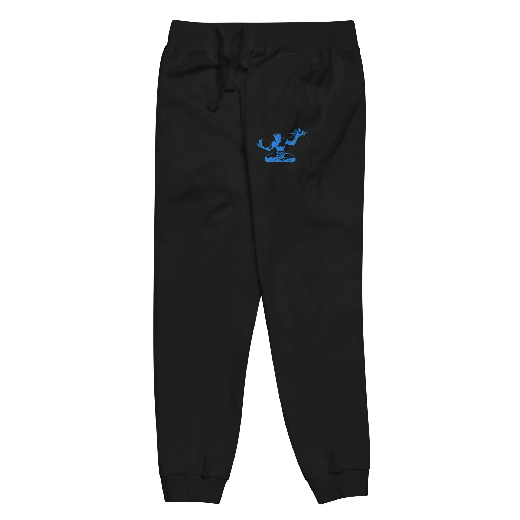 Spirit of Detroit Premium Embroidered Unisex Fleece Sweatpants - Black / Blue