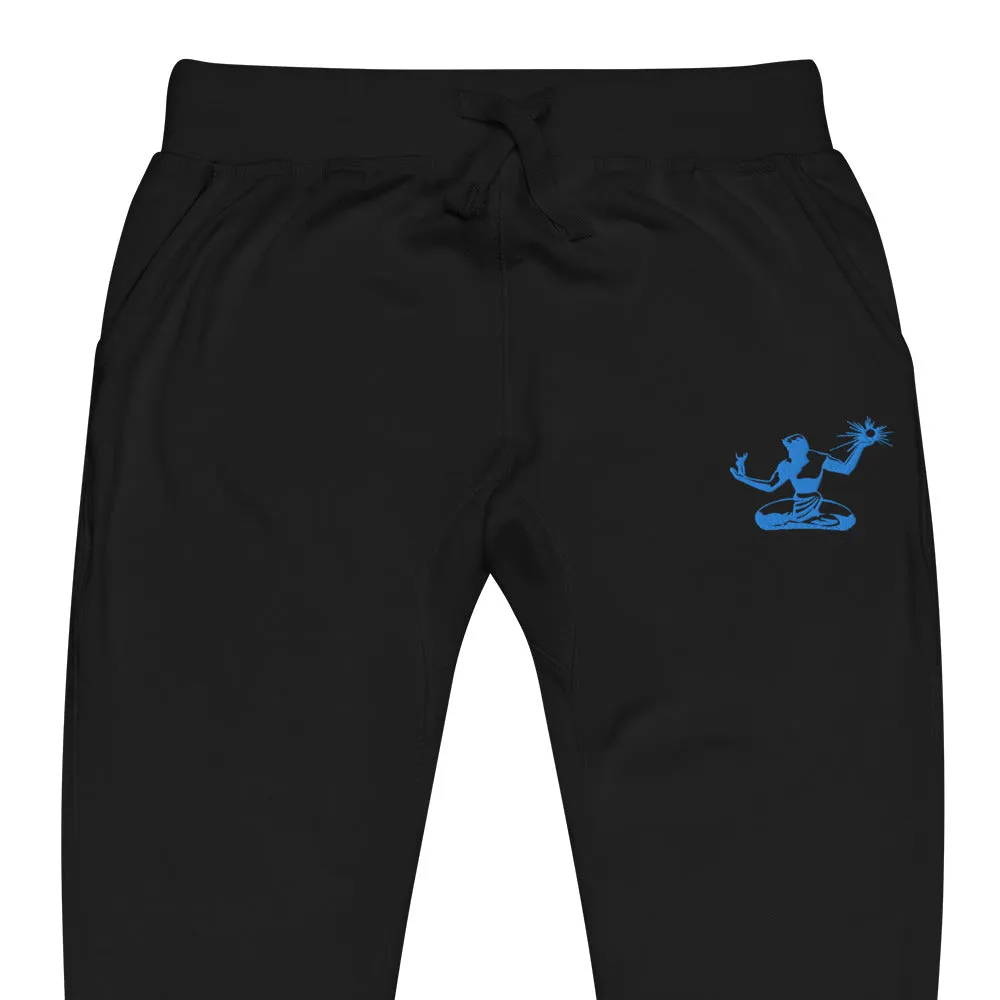 Spirit of Detroit Premium Embroidered Unisex Fleece Sweatpants - Black / Blue