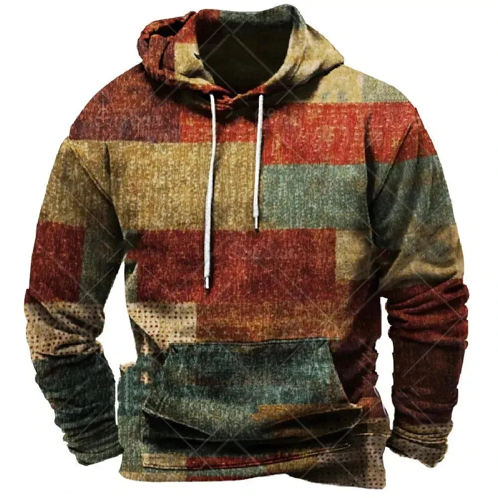 Spring And Autumn New Color Printed Hoodie Pullover sweatshirt Men