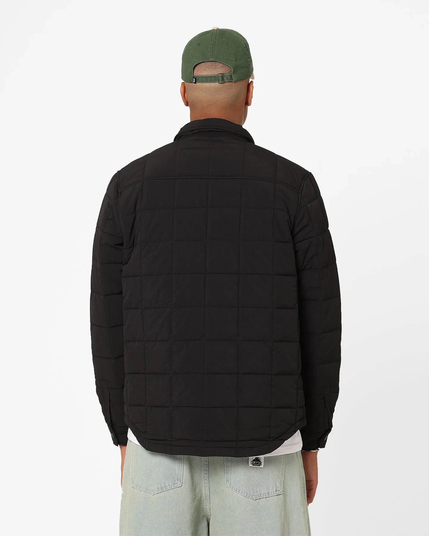 Stussy Quilted Fatigue Shirt Jacket Black