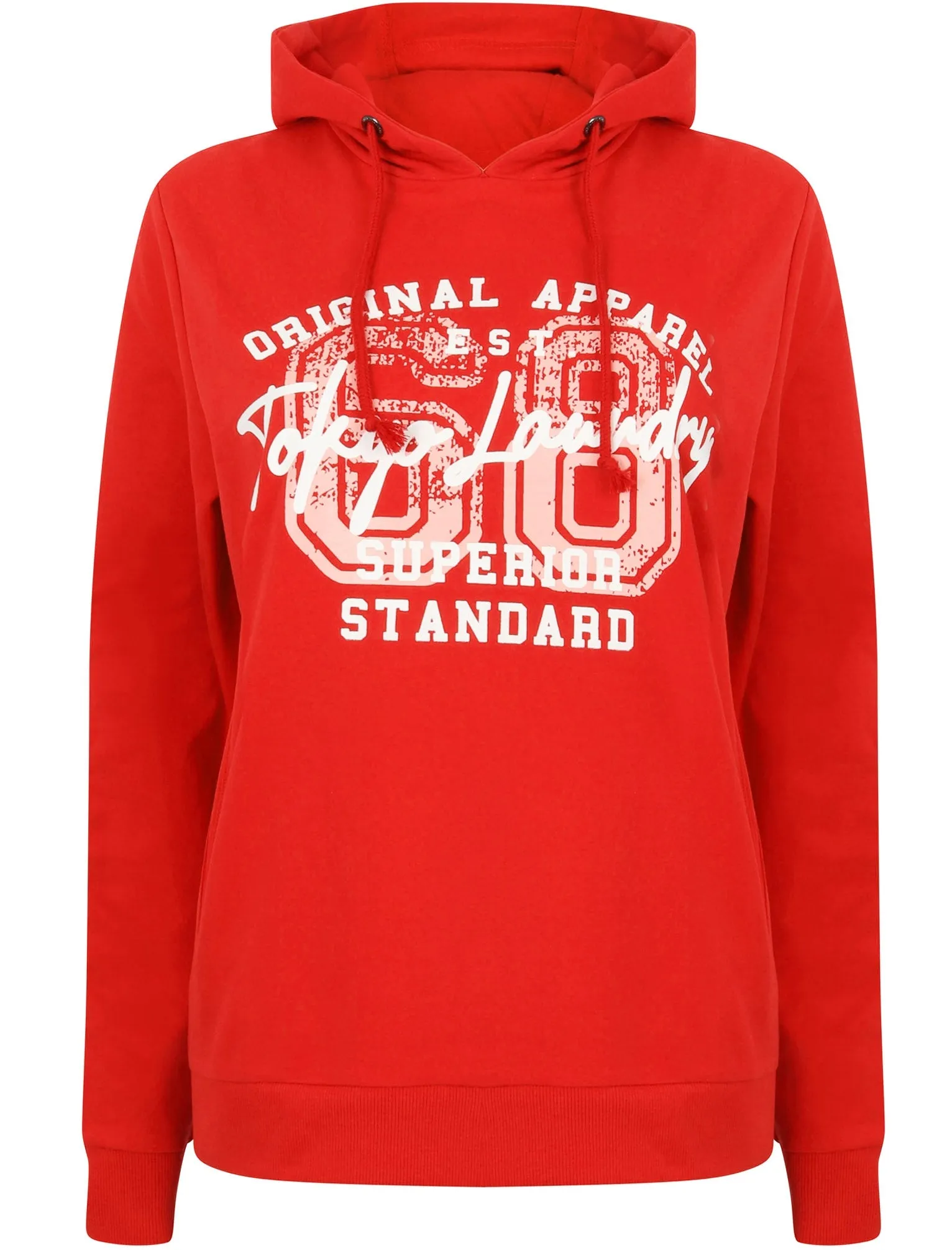 Teaple Motif Pullover Hoodie In Lollipop Red - Tokyo Laundry