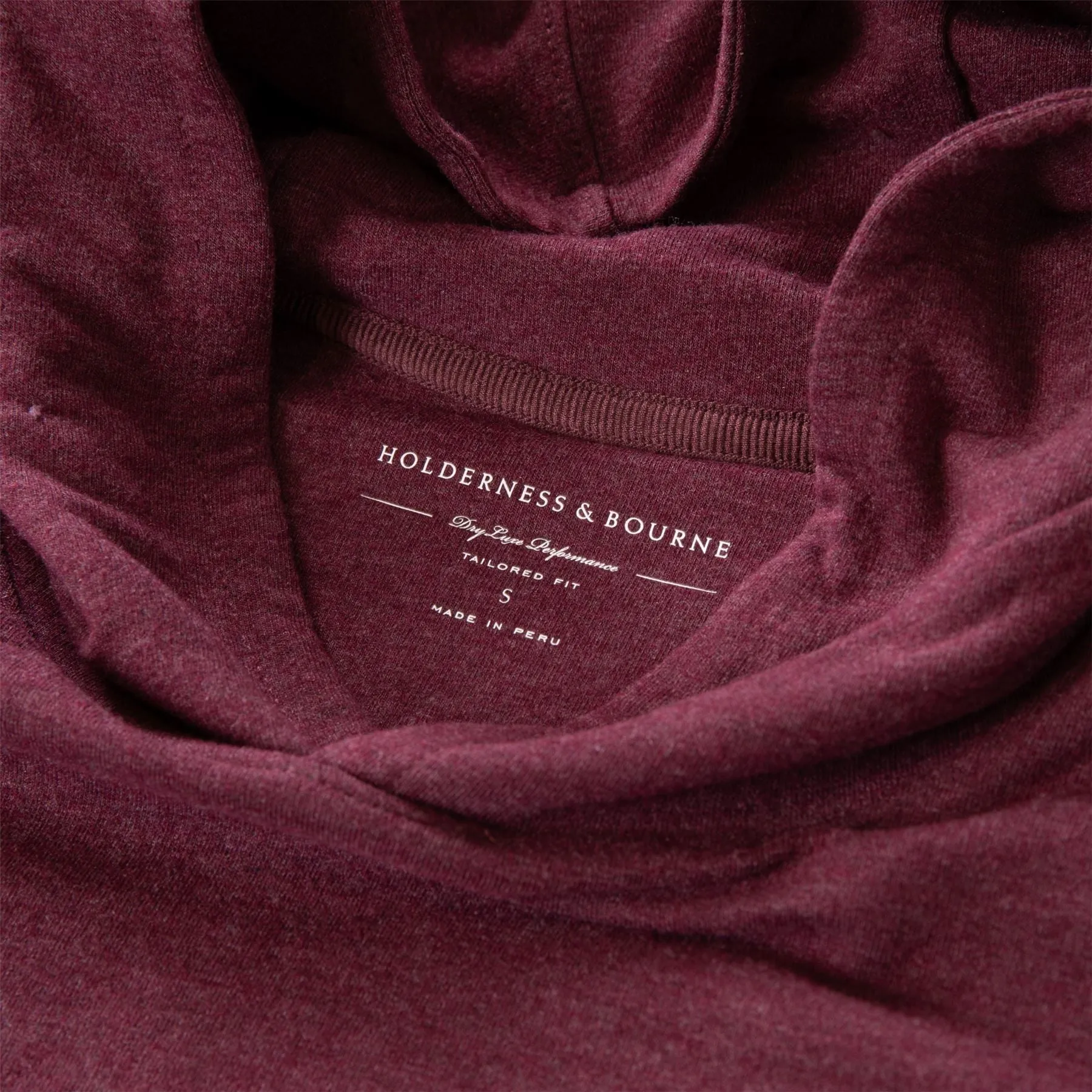 The Lawson Performance Hoodie Heathered Dark Claret - AW24