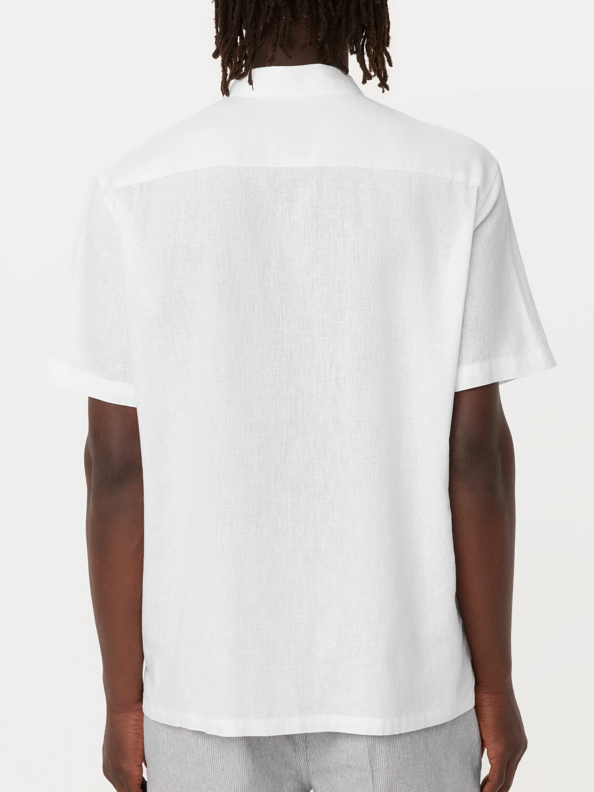 The Short Sleeve Hemp Shirt in Bright White