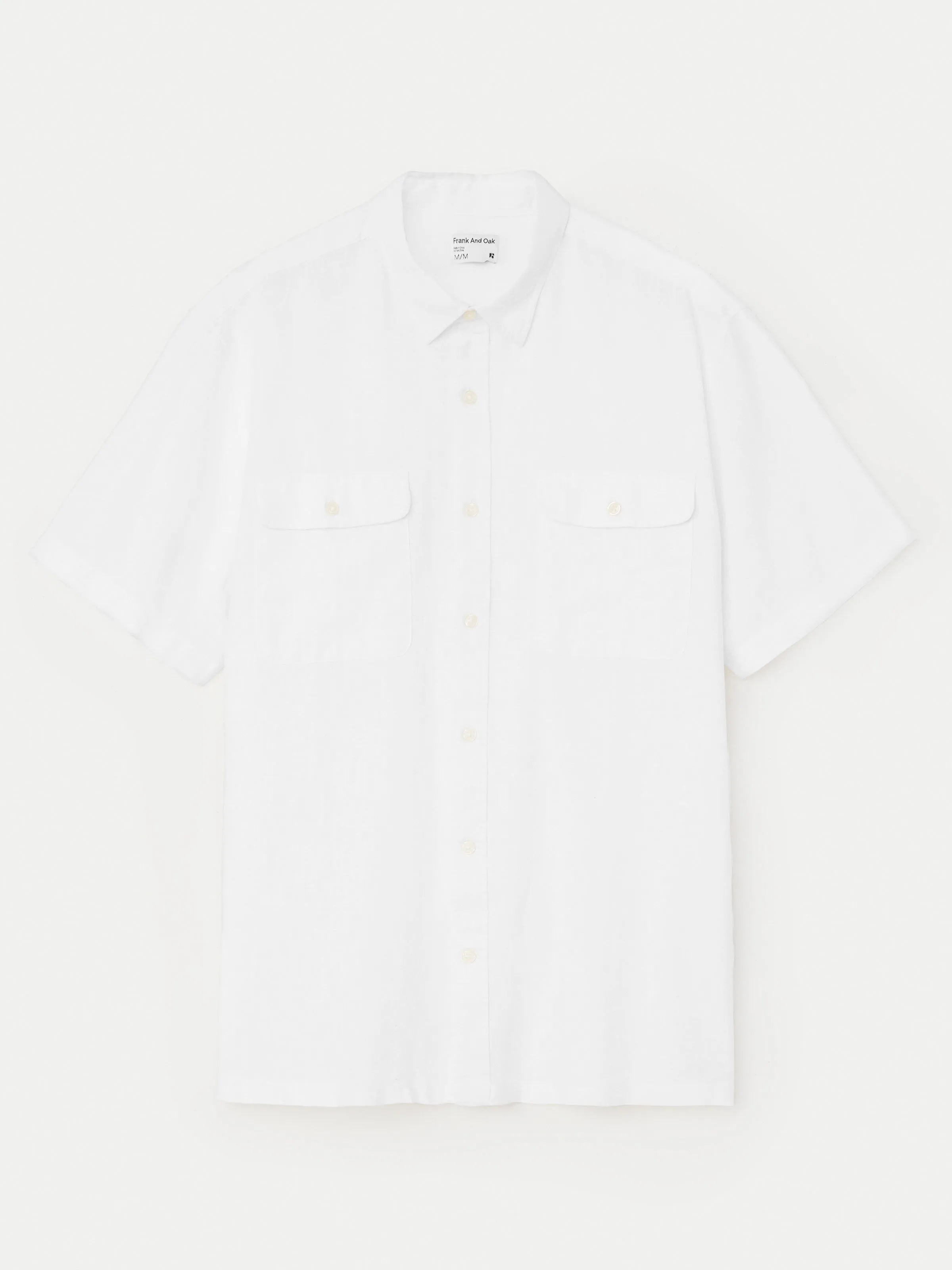 The Short Sleeve Hemp Shirt in Bright White