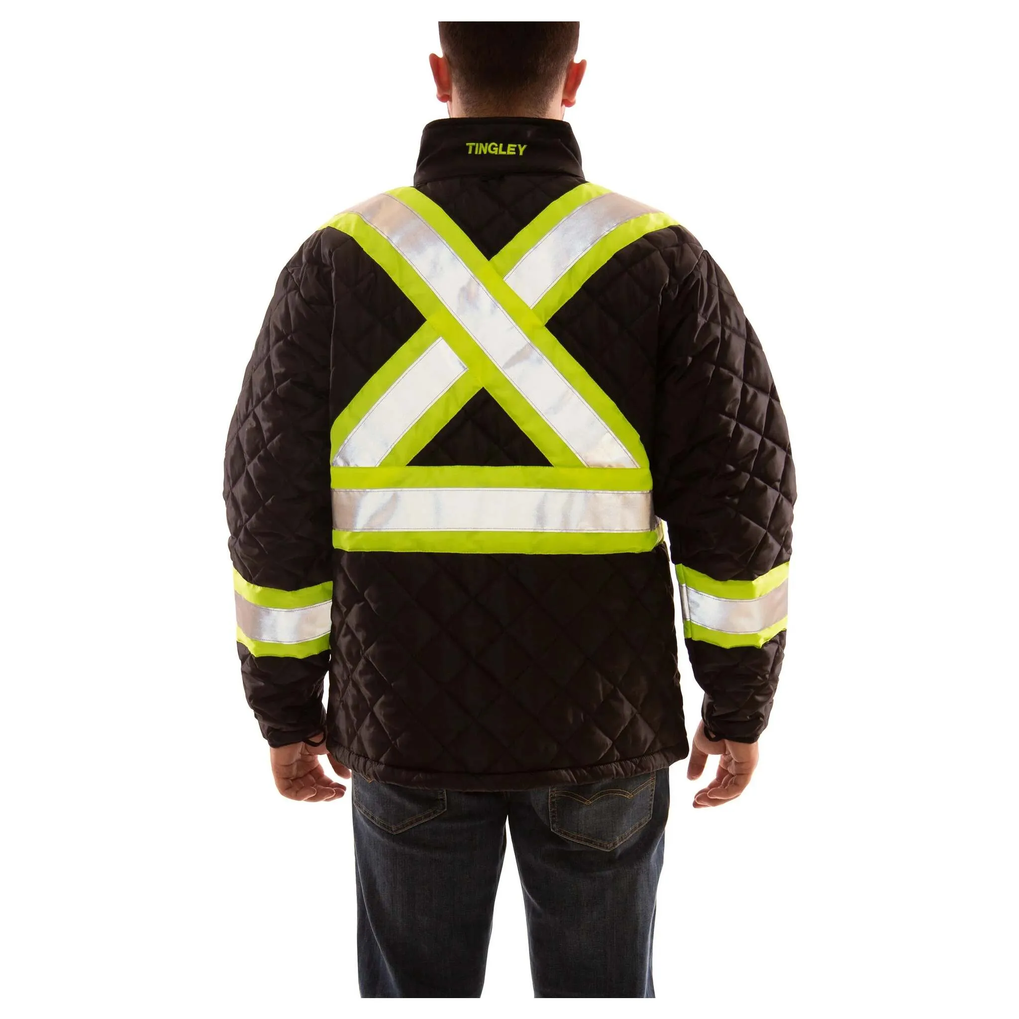 Tingley Icon™ Hi-Vis Quilted Jacket - All Season Comfort, CSA Z96 Class 1 Compliant, 180g Insulating Quilted Jacket, Reflective Tape | Sizes S-5XL