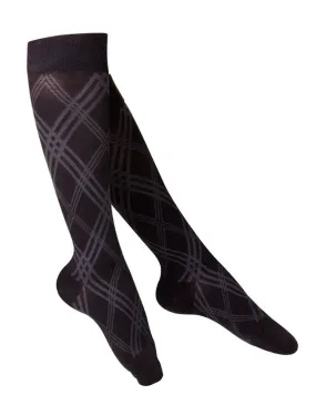 Touch Ladies' Argyle Pattern Knee Highs 20-30 mmHg